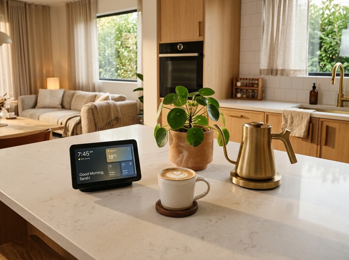 Modern Scandinavian kitchen and living room curated home finds